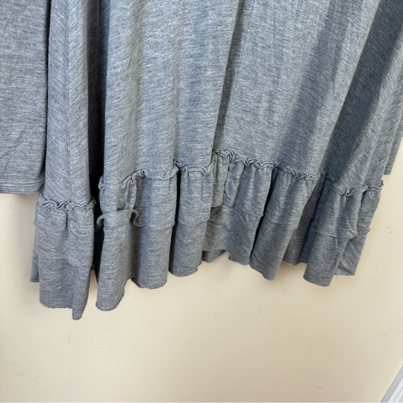 EASEL Grey Long Sleeve Grey Ruffle Dress - Picture 6 of 6